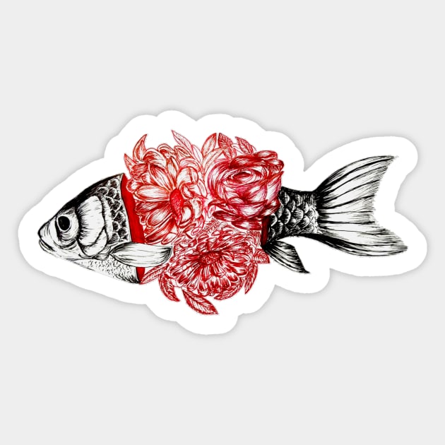 Illustration Fish Art Sticker by Vishroliya Merchandise